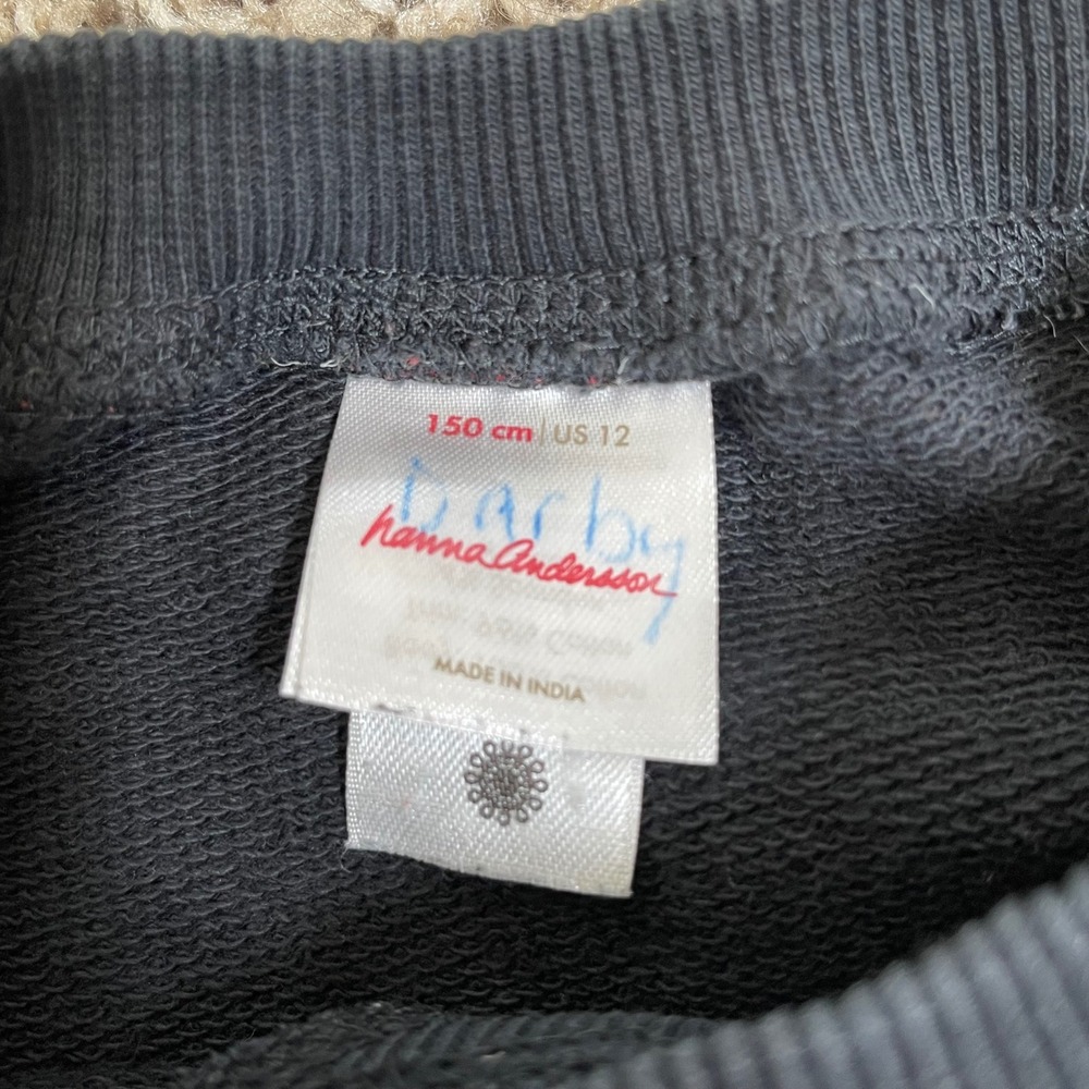 Hanna Andersson Kids Plaid Sweatshirt Size 12 Multicolor Cotton Raglan Holiday - Picture 4 of 5